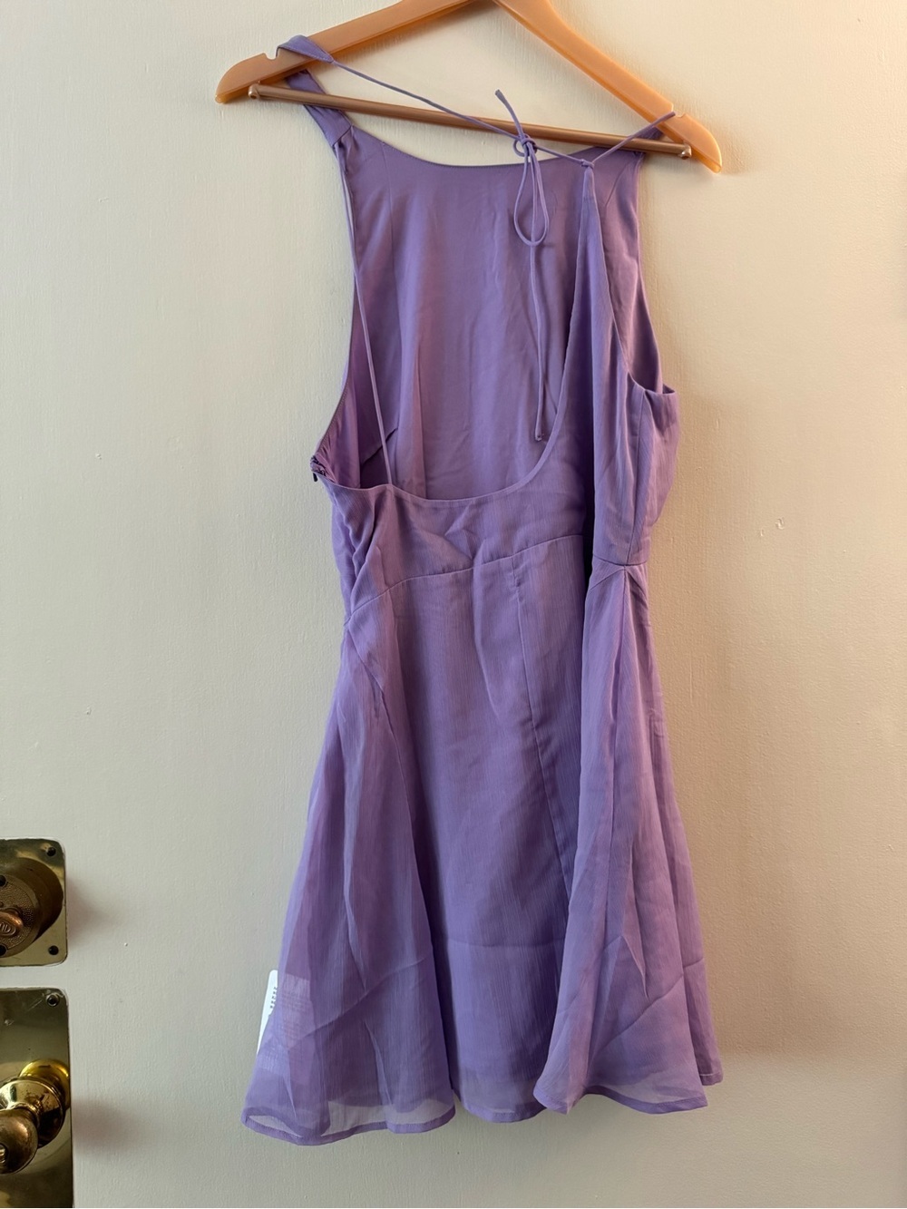 NWT ASOS DESIGN drape front mini dress in lilac size 6 - Picture 6 of 7